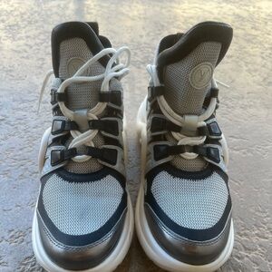 Louis Vuitton Kids Sneakers in Blue, White, and Silver